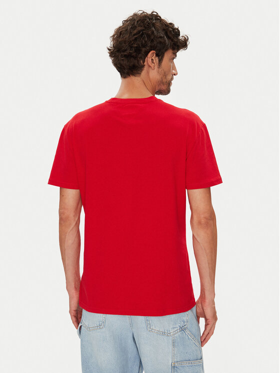 Tommy Jeans Tommy Jeans Marškinėliai Dna Flag DM0DM21941 Raudona Regular Fit