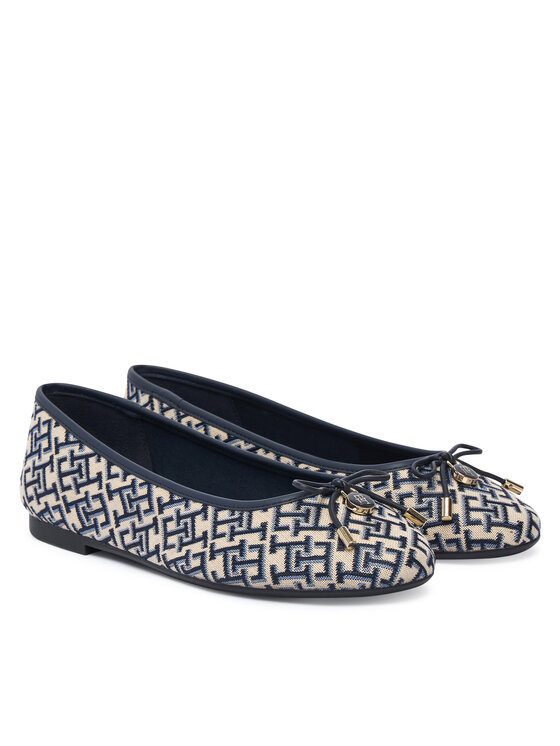 Tommy Hilfiger Baleríny Tommy Hilfiger Th Charm Jacquard Ballerina FW0FW09504 Farebná