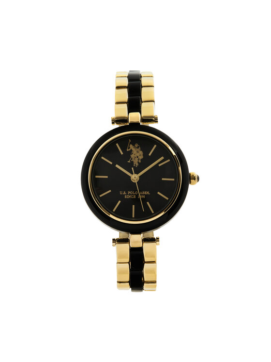 U.S. Polo Assn. Laikrodis U.S. Polo Assn. USP8362BK Auksinė