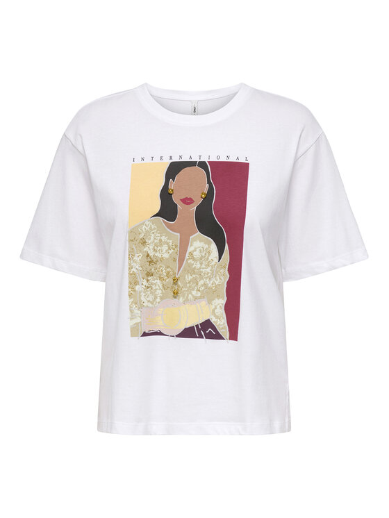 ONLY ONLY Camiseta Susan 15372179 Blanco Regular Fit