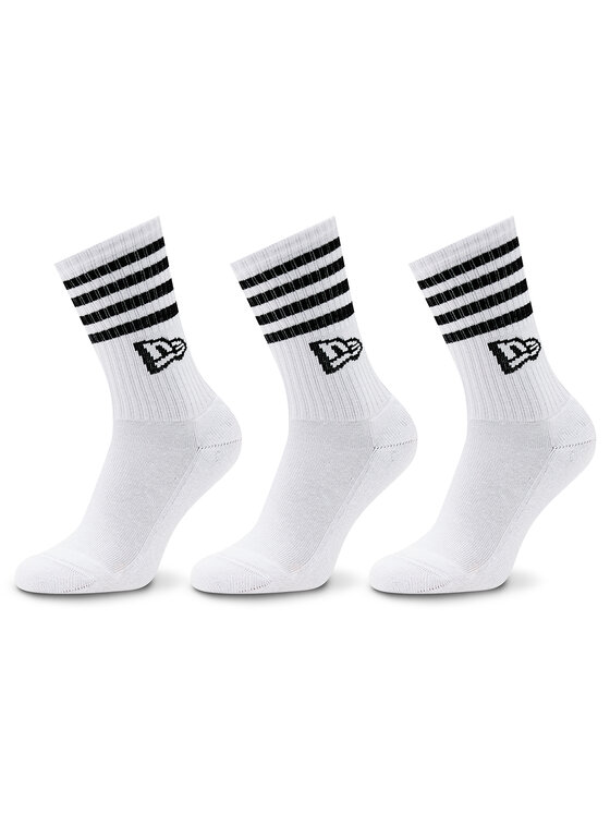 New Era Calcetines largos New Era Stripe Crew 13113626 Blanco