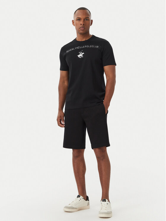 Beverly Hills Polo Club Beverly Hills Polo Club Футболка M1543 Чорний Regular Fit