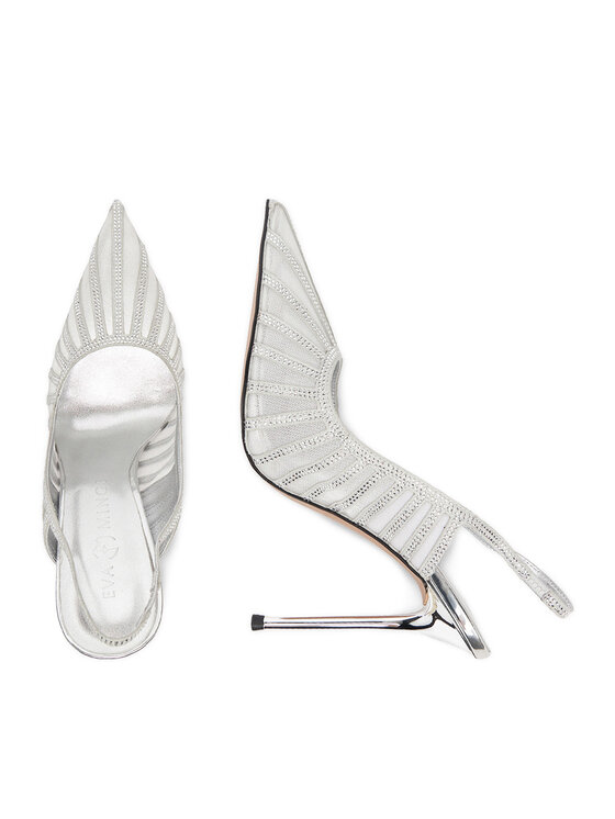 Eva Minge Augstpapēžu kurpes Eva Minge EO-AVA-E373-70H-C183Y1 Sudraba