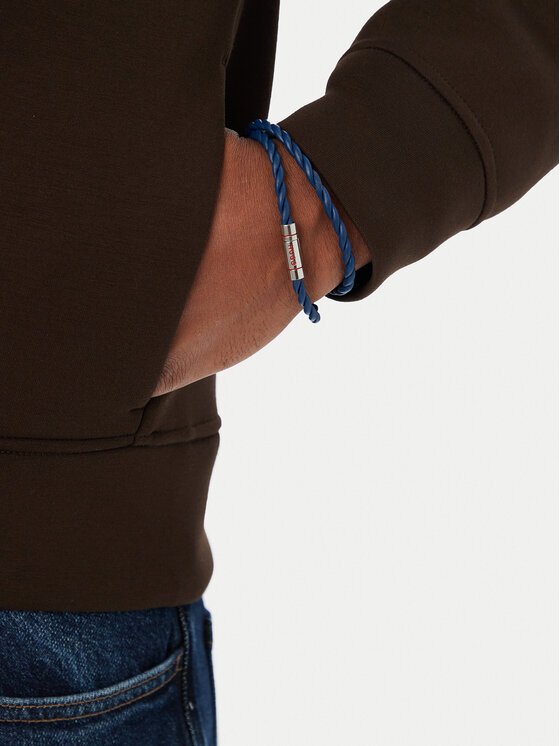 HUGO Rokassprādze HUGO E-Doublebraid4 50552596 Zils
