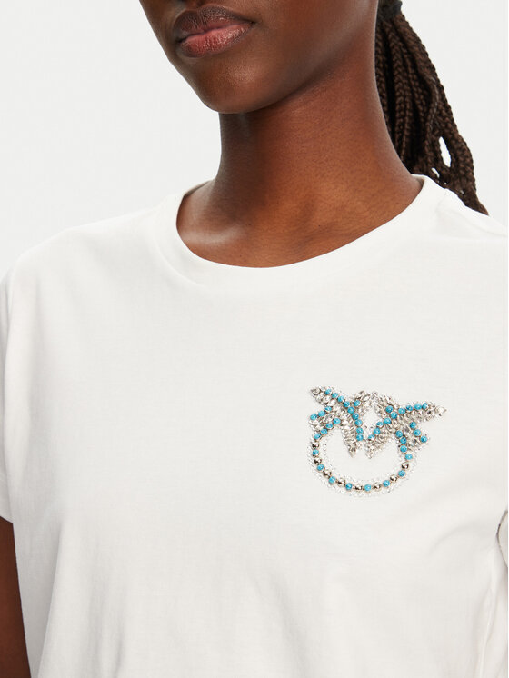 PINKO PINKO Camiseta Nambrone 103320 A2G7 Blanco Regular Fit