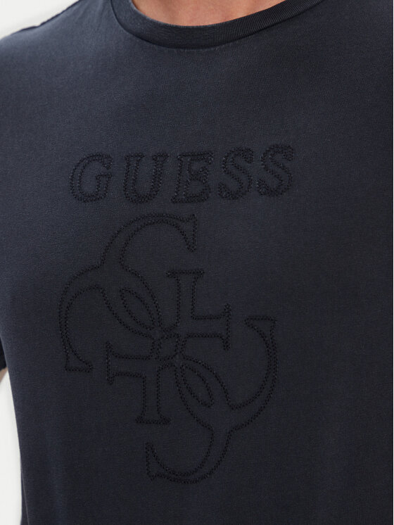 Guess Guess Majica M6YI54 K4610 Mornarsko modra Regular Fit