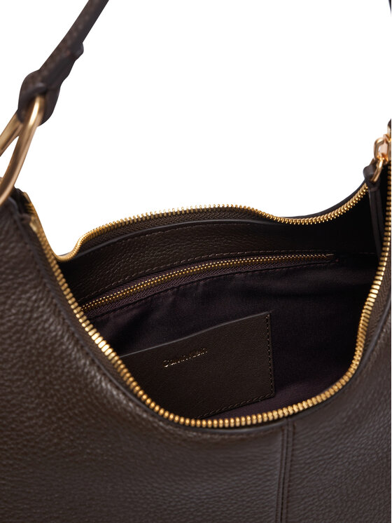 Calvin Klein Torbica Calvin Klein Slouchy Leather Shoulder Bag LV04F3657G Smeđa