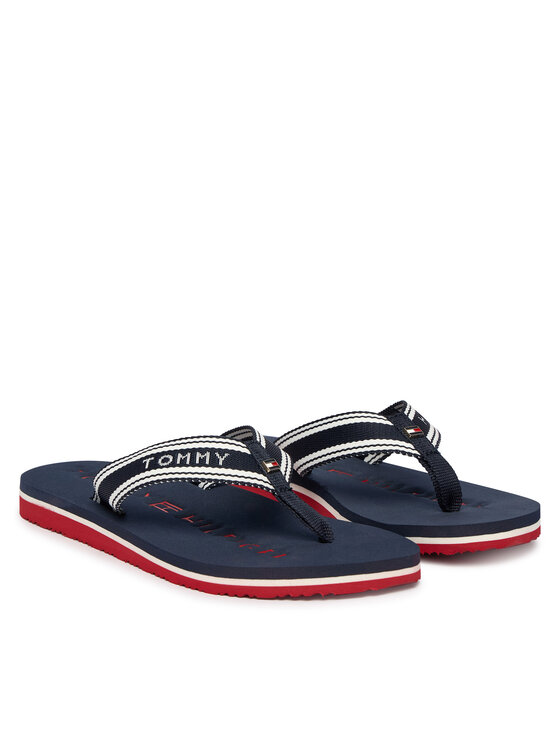 Tommy Hilfiger Žabky Tommy Hilfiger Th Webbing Summer Sandal FW0FW09193 Tmavomodrá