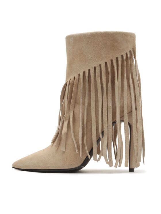PINKO Каубойски обувки PINKO Olympe Tronchetto PE 23 BLKS1 100573 A0N8 Бежов