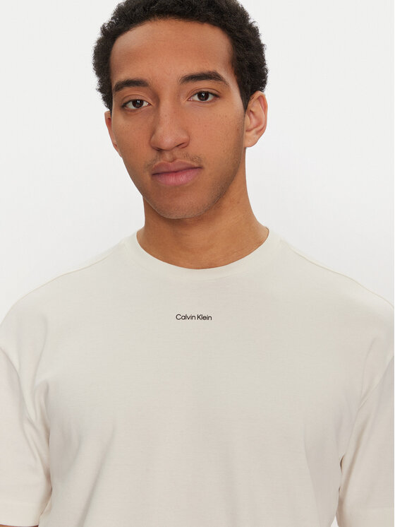 Calvin Klein Calvin Klein T-shirt Nano Logo K10K112487 Bianco Regular Fit