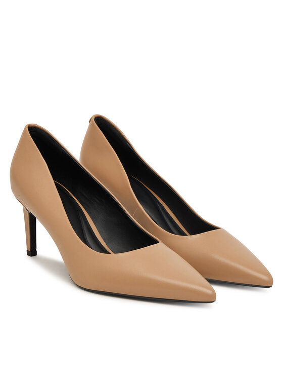 Calvin Klein Обувки на ток Calvin Klein Ess Stiletto 70 HW0HW02607 Бежов