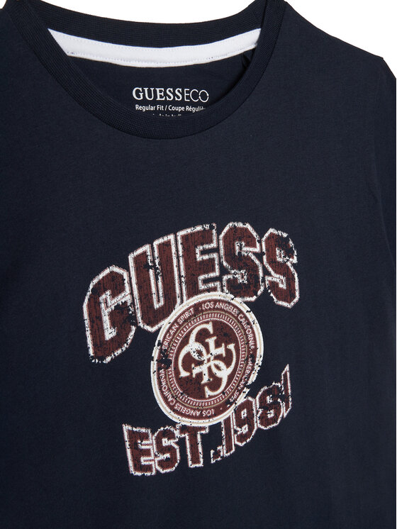 Guess Guess Футболка L6RI13 K8HM4 Cиній Regular Fit