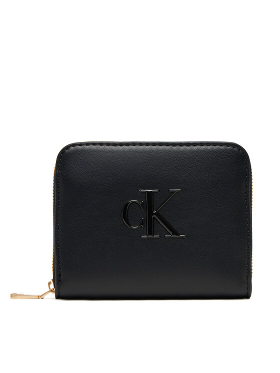Calvin Klein Peňaženka Calvin Klein Raised Ck Medium Zip LV04F1026G Čierna