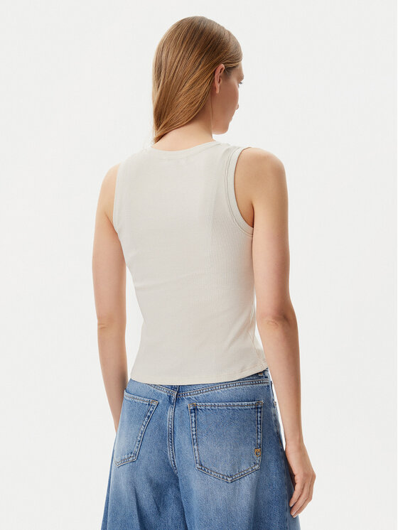 Tommy Jeans Tommy Jeans Top DW0DW21369 Beis Slim Fit