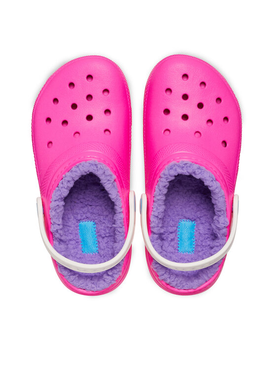 Crocs Шльопанці Crocs Classic Lined Clog Kids 207010 Рожевий