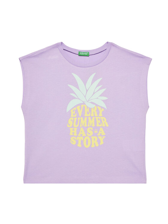 United Colors Of Benetton United Colors Of Benetton Top 3JERC10PB Viola Regular Fit