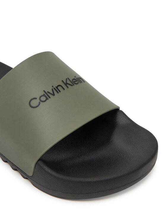 Calvin Klein Natikače Calvin Klein Chunky Pool Slide Rub HM0HM01063 Zelena