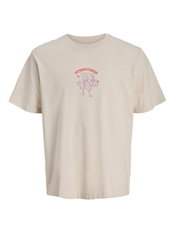 Jack & Jones Jack & Jones Camiseta Spongebob 12286631 Beis Relaxed Fit