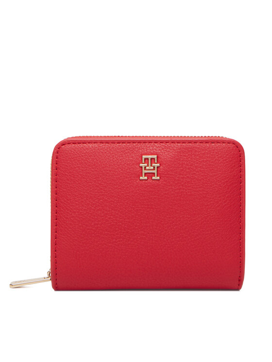 Tommy Hilfiger Peňaženka Tommy Hilfiger Th Icon Med Za W/Flap AW0AW18475 Červená