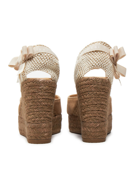 Manebi Еспадрильї Manebi Hamptons Wedge Espadrilles W 1.6 WV Коричневий