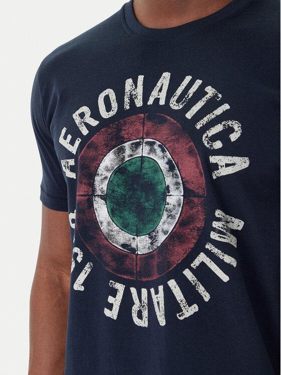 Aeronautica Militare Aeronautica Militare Camiseta 261TS2538UJ00727 Azul marino Regular Fit