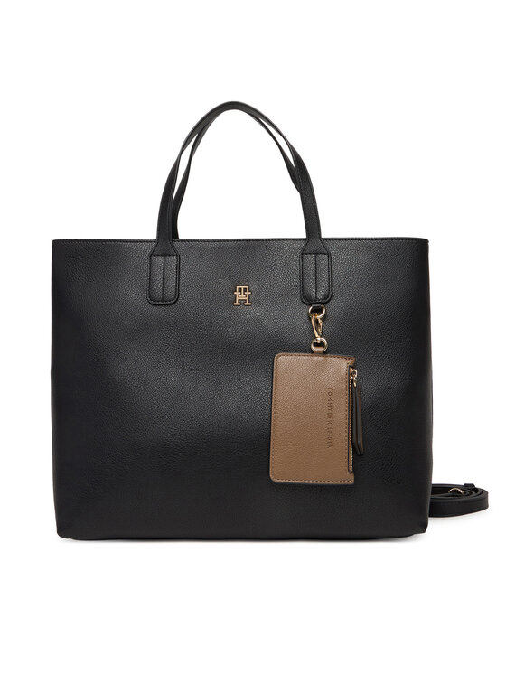 Tommy Hilfiger Geantă Tommy Hilfiger Th Icon Satchel AW0AW18122 Negru