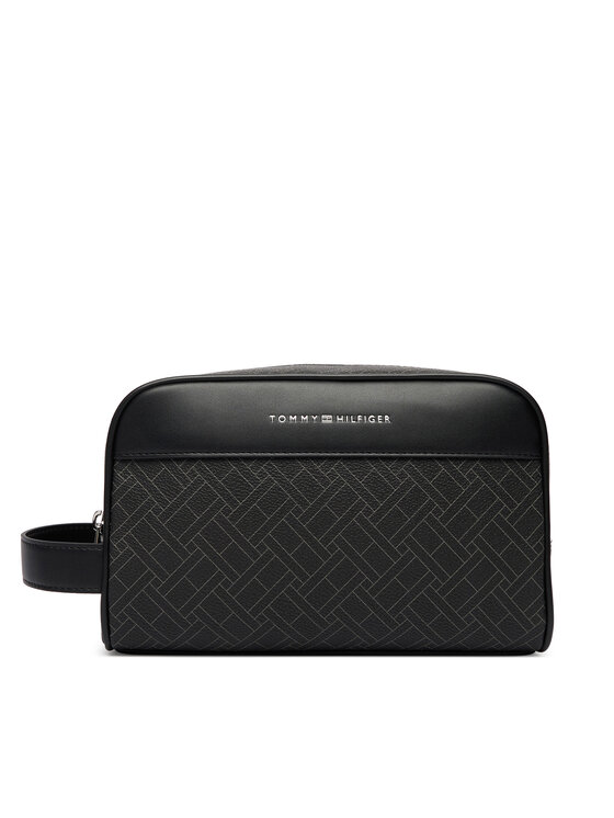 Tommy Hilfiger Neseser Tommy Hilfiger Th Flag Monogram Washbag AM0AM14298 Crna