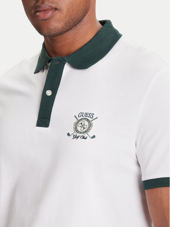 Guess Guess Polo majica M5YP03 KCJV1 Bela Regular Fit