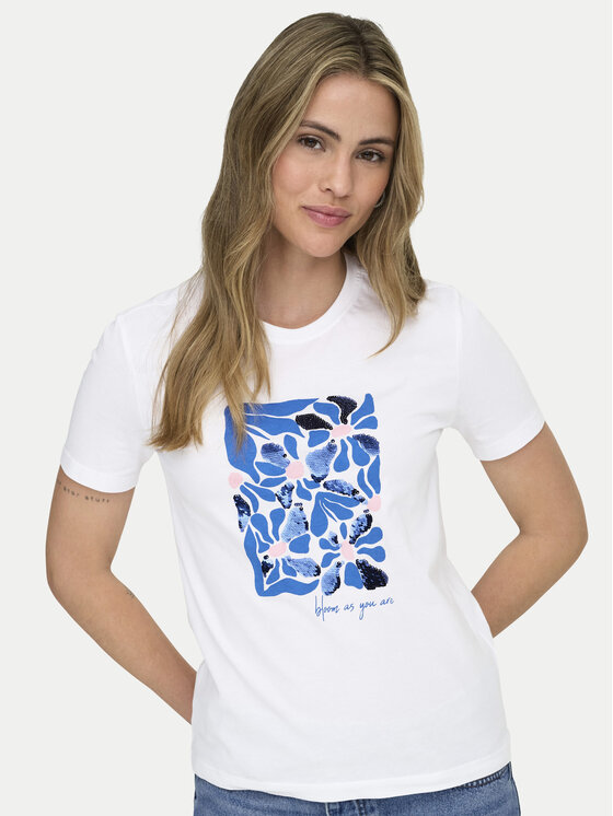 ONLY ONLY Camiseta Kita 15367568 Blanco Regular Fit
