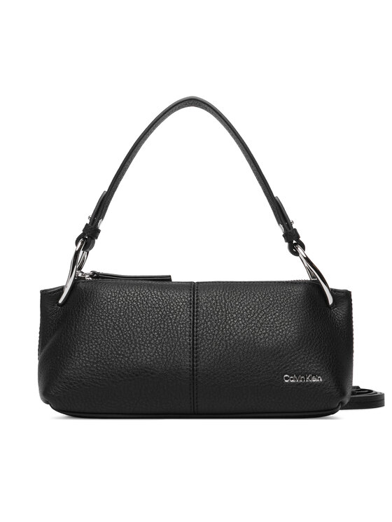 Calvin Klein Torebka Calvin Klein Slouchy Leather Small Conv Bag LV04F3659G Czarny