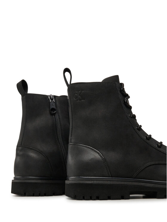 Calvin Klein Jeans Zābaki Calvin Klein Jeans Eva Boot Mid Laceup Rebellious YM0YM01071 Melns