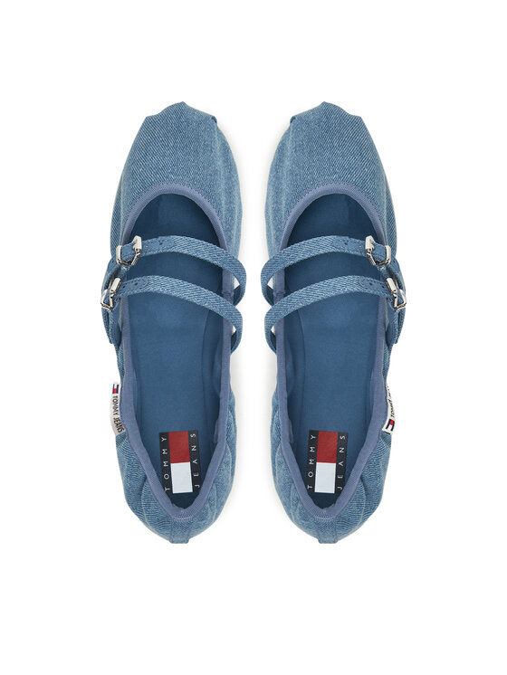 Tommy Jeans Balerīnas Tommy Jeans Ballerina Denim EN0EN02782 Zils