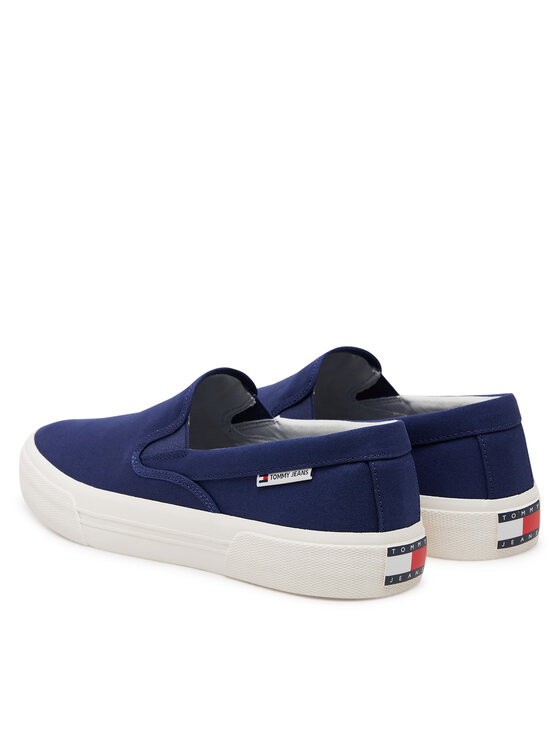 Tommy Jeans Tenis superge Tommy Jeans Slip On Canvas Color EM0EM01544 Mornarsko modra