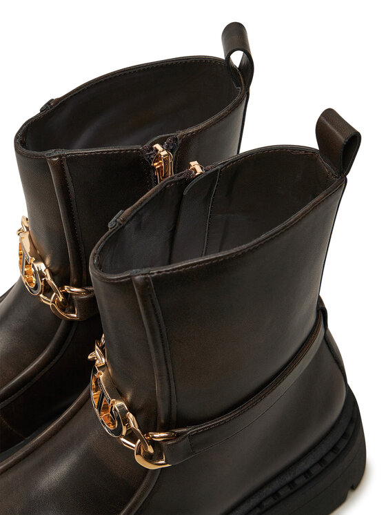 TWINSET Polokozačky TWINSET 242TGT110 Hnědá