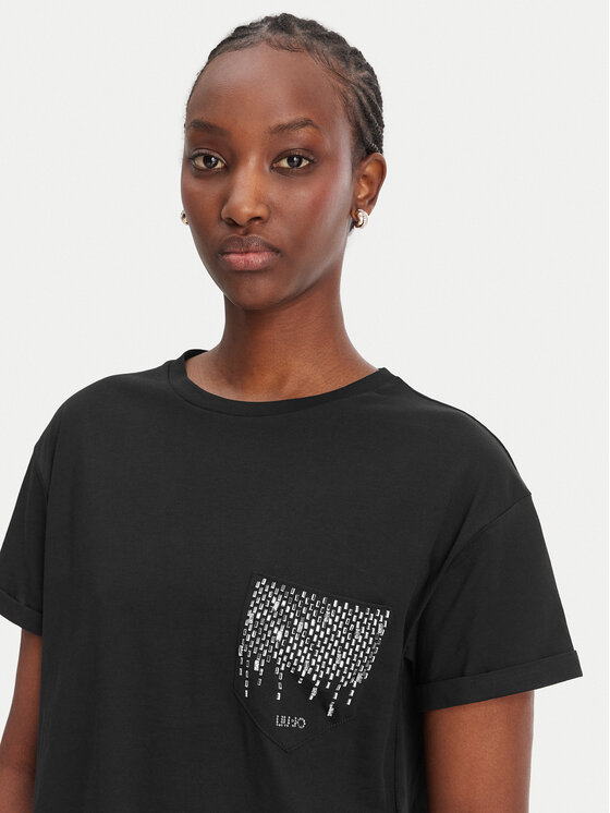 Liu Jo Liu Jo Camiseta WA6372 JS923 Negro Regular Fit