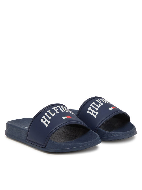 Tommy Hilfiger Klapki Tommy Hilfiger T3X0-33916-1172 Granatowy
