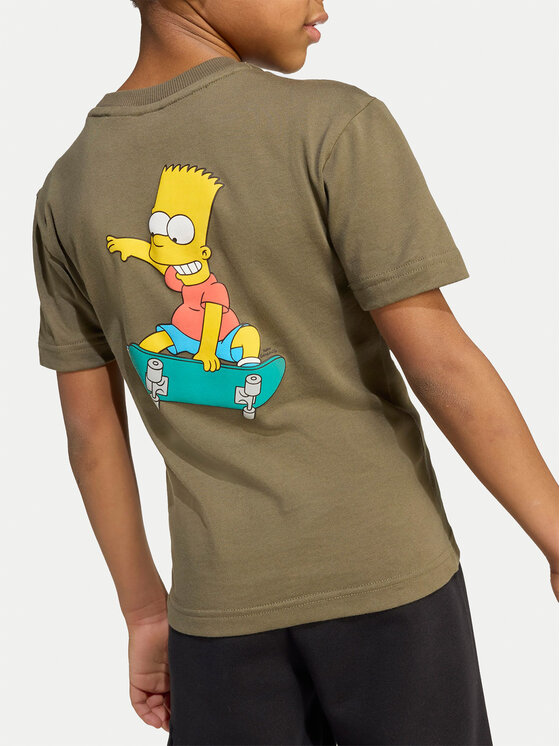 adidas adidas Футболка The Simpsons JL9195 Зелений Regular Fit