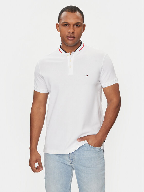 Tommy Hilfiger Tommy Hilfiger Pólóing Mao MW0MW34752 Fehér Slim Fit