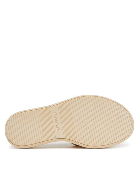 Calvin Klein Natikače Calvin Klein Flatform Slide Jacq HW0HW02461 Écru