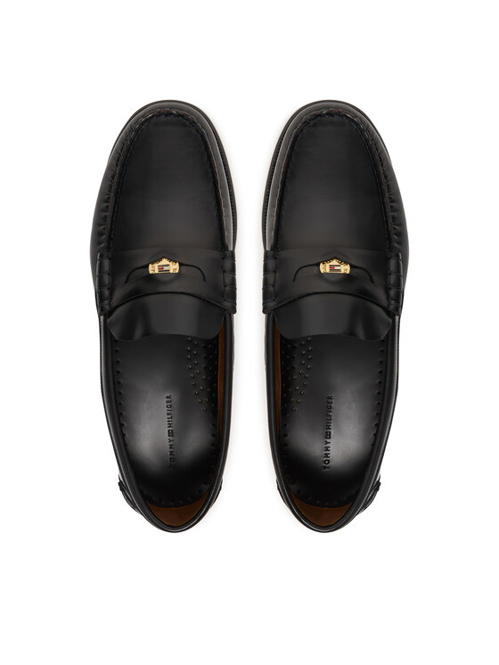 Tommy Hilfiger Mokasíny Tommy Hilfiger Hilfiger Penny Patent Lth Loafer FM0FM05687 Tmavomodrá