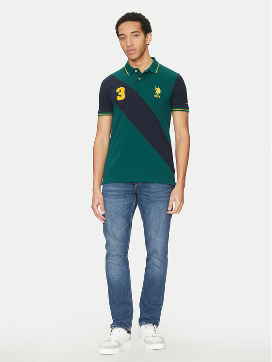 U.S. Polo Assn. U.S. Polo Assn. Polo majica MUP3996 Zelena Regular Fit