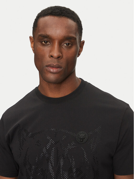 Plein Sport Plein Sport Футболка SAEC MTK8009 STE001N Чорний Regular Fit