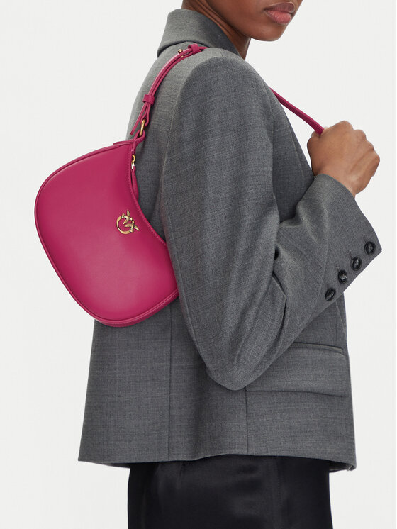 PINKO Torebka PINKO Half Moon Baby AI 24-25 PLTT 103538 A0F1 Różowy