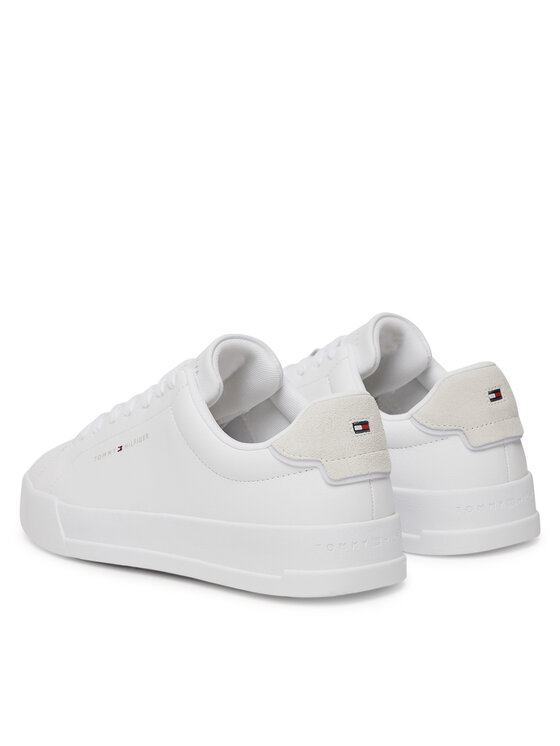 Tommy Hilfiger Tenisice Tommy Hilfiger Th Court Lth Detail Ess FM0FM05367 Bijela