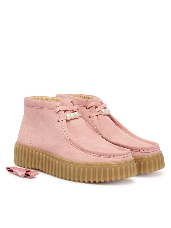 Clarks Šnurovacia obuv Clarks Torhill Moss 26184636 Ružová
