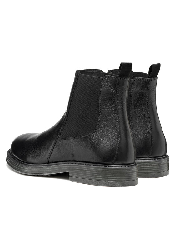 Geox Kotníková obuv s elastickým prvkem Geox U Henreys U56LWC 00046 C9999 Černá