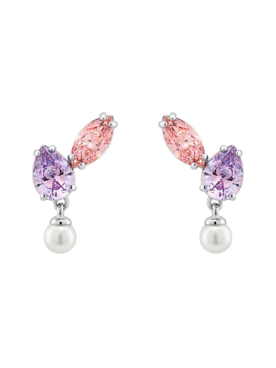 Swarovski Набір: ланцюжок і сережки Swarovski 5746577 Срібний
