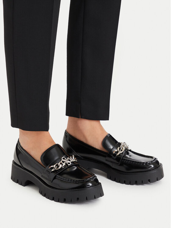 Guess Loafersy Guess FLPALR ELE14 Czarny