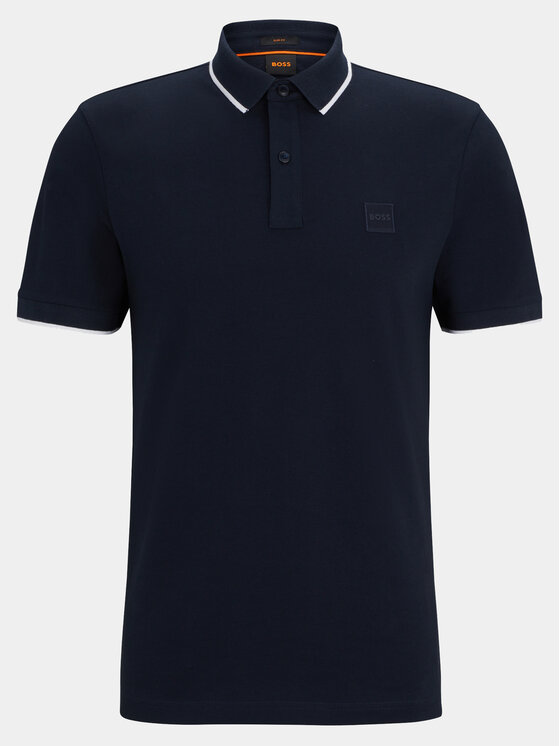 BOSS Boss Поло Passertip 50507699 Cиній Slim Fit