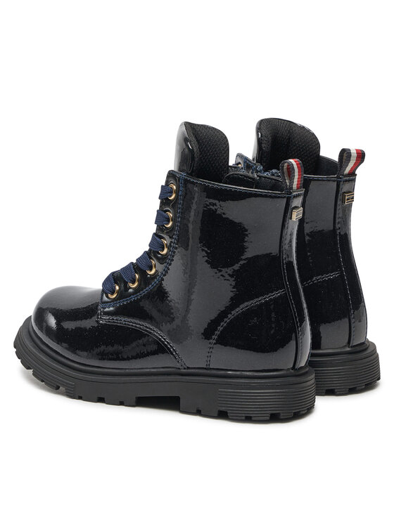 Tommy Hilfiger Cizme Tommy Hilfiger Lace-Up Bootie T1A5-33564-1237 M Bleumarin